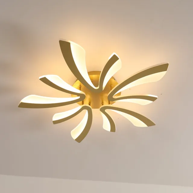 Haobosic Gouden V - Plafondlamp - 5 armen - 68x68cm - Dimbare 48W LED Golden