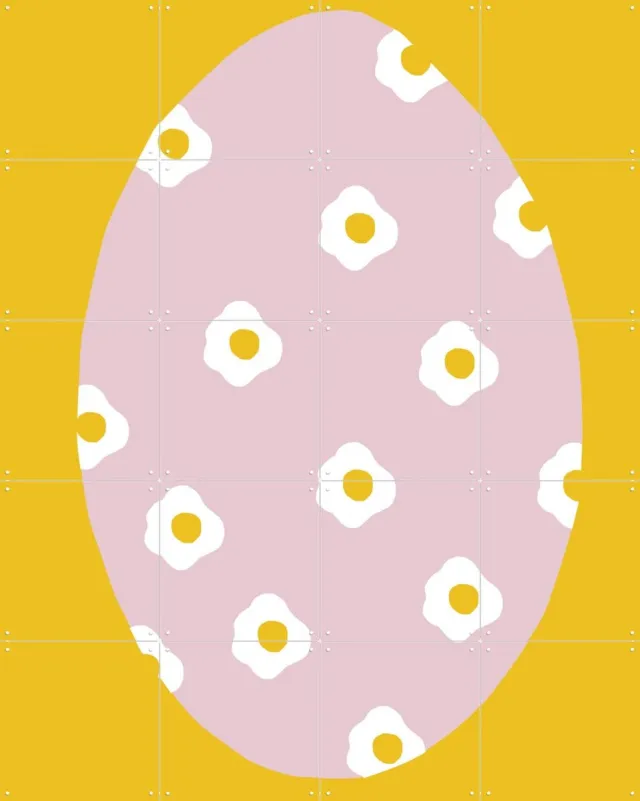 IXXI Paasei, Mella Mella - 80 x 100 cm - Grote wanddecoratie en posters - Speels, Illustraties, Grafisch Ontwerp, Eten & Drinken Lichte tinten