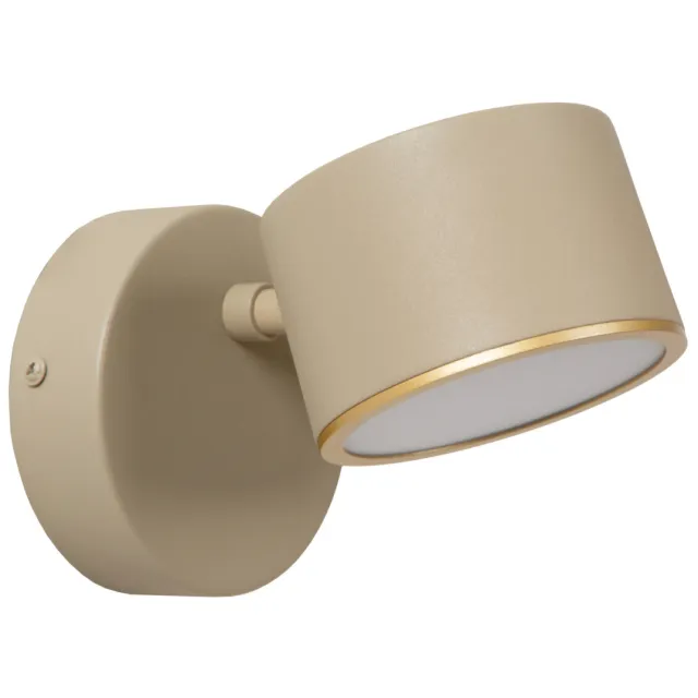 Lucide GIAN - Wandlamp - LED Dimb. - 1x9W 2700K - Taupe
