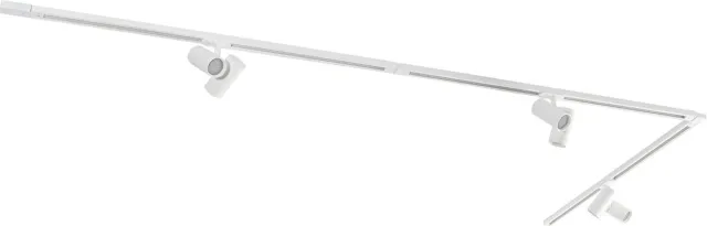 QAZQA iconic - Moderne Spot railsysteem verlichting, railverlichting geschikt voor led - 6 lichts - L 320 cm - Wit - Woonkamer | Slaapkamer | Keuken Wit - 6 lichts