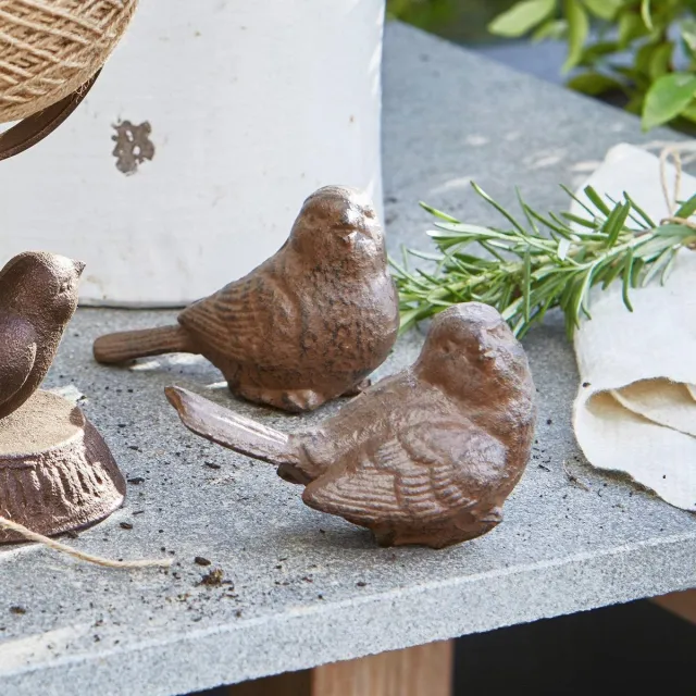 Loberon Siervogel set van 2 Birdy bruin