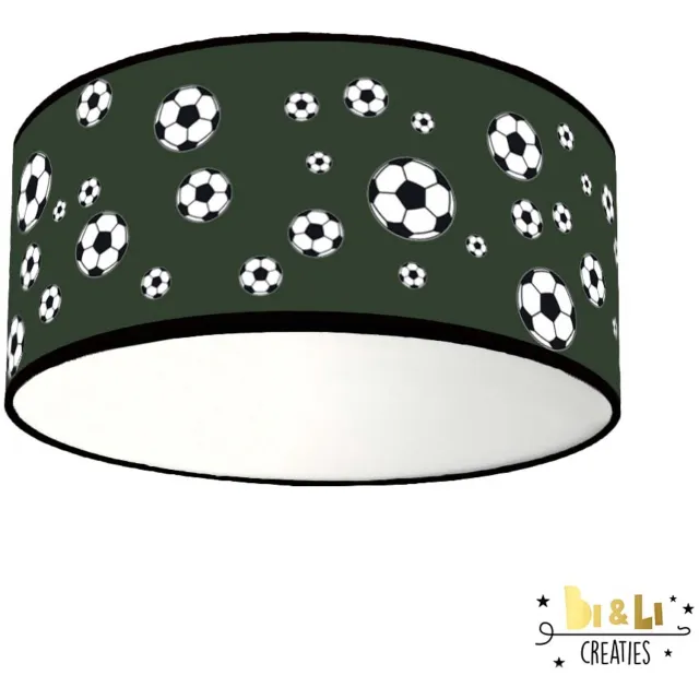 Bi & Li Creaties Plafondlamp voetbal donkergroen-sfeerverlichting-incl diffuser-voetbal-lamp-incl plafondfitting