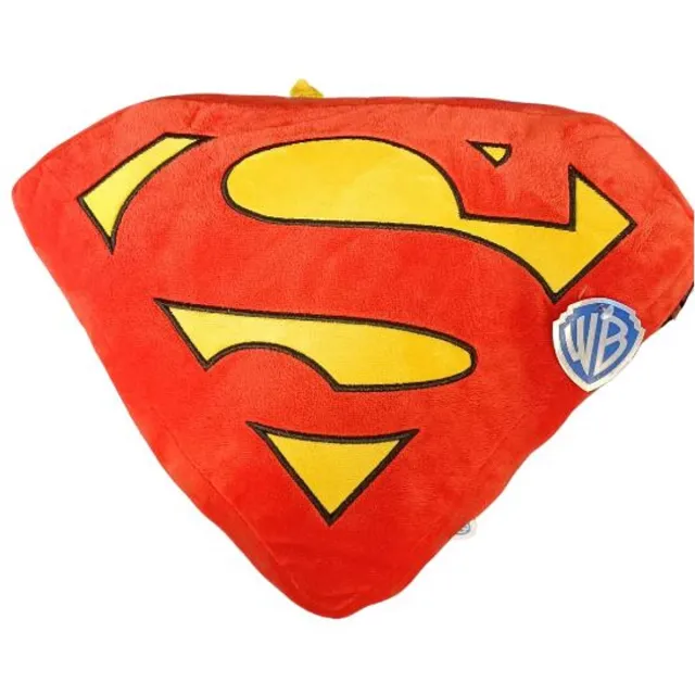 Superman Logo - Sierkussen - 38 x 28 cm Rood/Geel