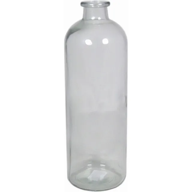 Bela Arte bloemenvaas - 3,5 liter - smalle hals - 11 x 33 cm - transparant - glas