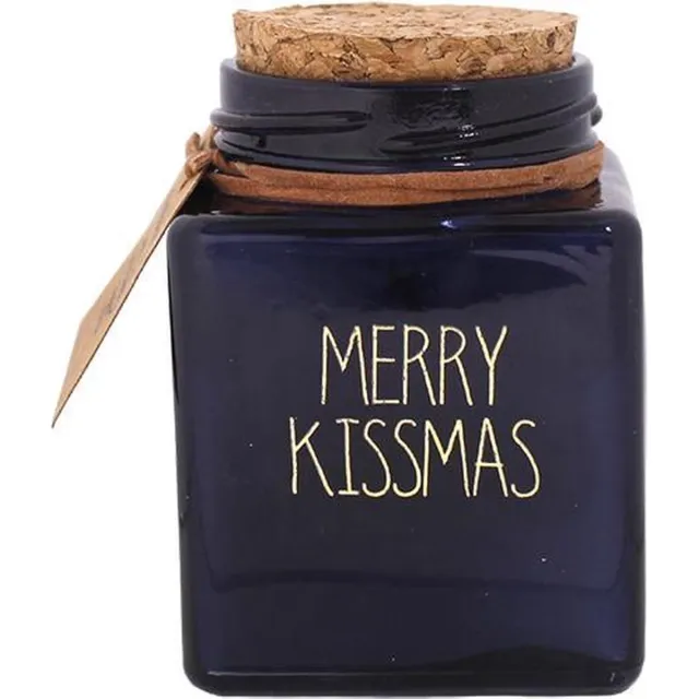 My Flame Geurkaars - Merry Kissmas - Winter Glow - Sojakaars Donkerblauw