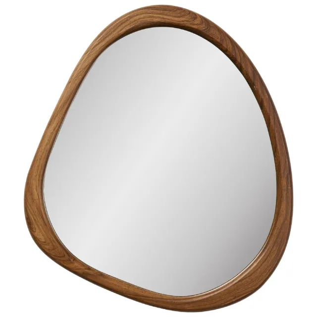 Nest of Nora Wandspiegel organische vorm houtlook 44x48 cm - Natural Transparant