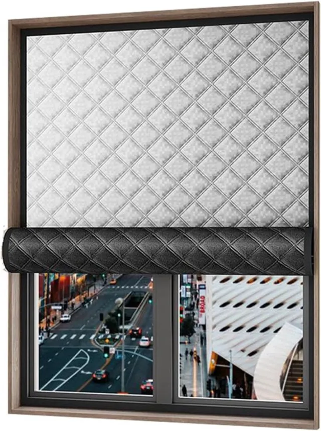 ECTEATOY Thermisch isolerende gordijnen - Opvouwbare en geluidsisolerende gordijnen geschikt voor slaapkamers en woonkamers, houden kamers warm in de winter en koel in de zomer - 150x150cm zwart