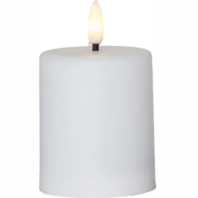 Star Trading LED Kaars PAULA Wit 10cm - 1200u, IP44, Schemersensor