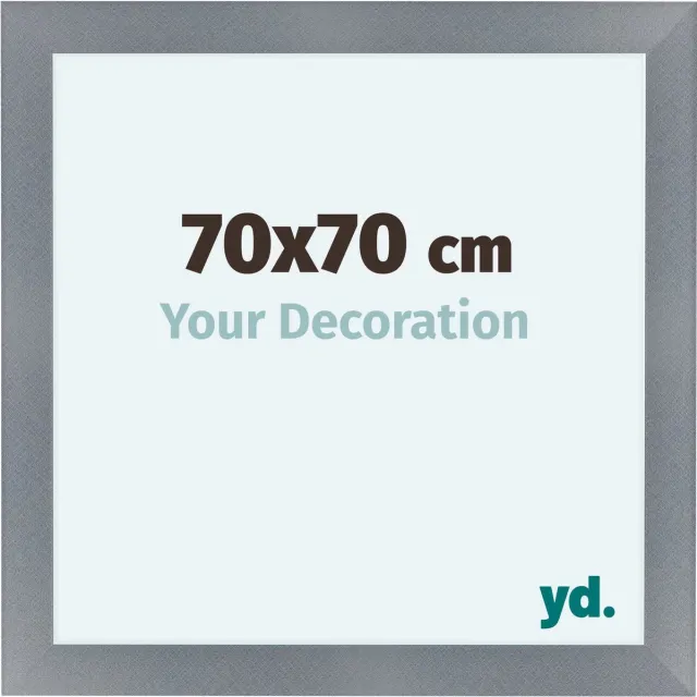 yd. Your Decoration - Fotolijst 70x70 cm - MDF - Aluminium Geborsteld - Como