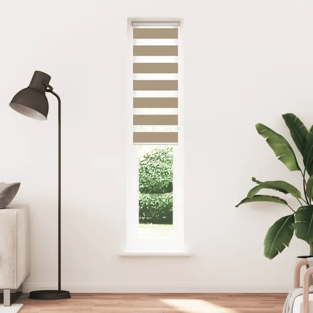 vidaXL Zebra Blind 50x200 cm stofbreedte 55,9 cm polyester zandbruin