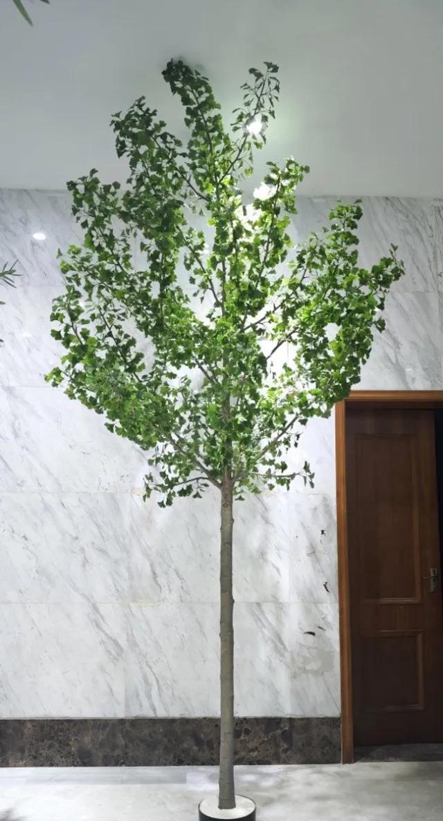 Uni plant Peva Ginkgo 360 cm met plastic pot kunstboom Uni Plant onbekend