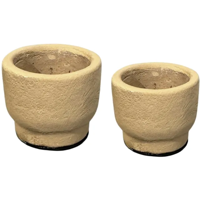 STILL Waxinelichthouder set - Theelicht – 6,5x6,5 en 5,5x6,5 cm - Butter