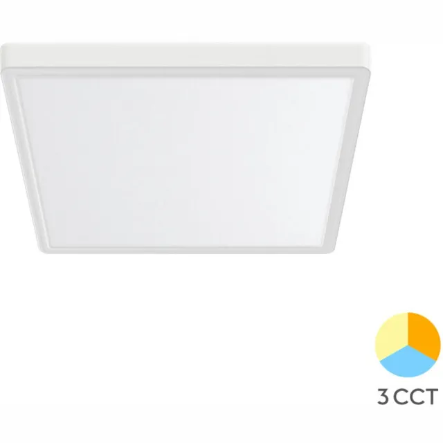 BRAYTRON JADE - LED Plafondlamp - Keuken Woonkamer 30x30 - 26W - CCT Aanpasbaar kleuren - 3000K-4000K-6000K - Mat Wit - Opbouw - Vierkant - IP20