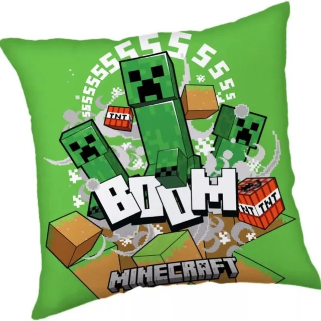 Minecraft TNT BOOM sierkussen 40X40 cm Green