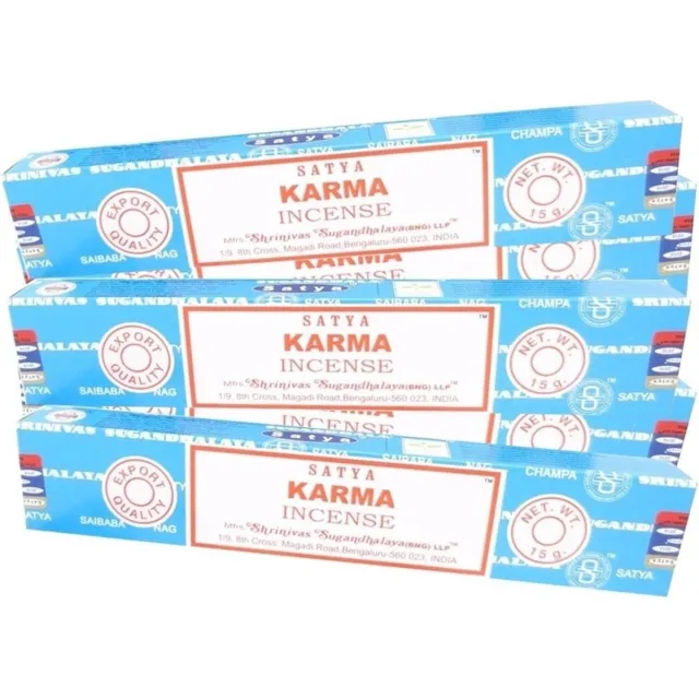 HEM Satya Nag Champa wierook stokjes - Karma - 5x pakje van 12 stuks - 15 gram Multi