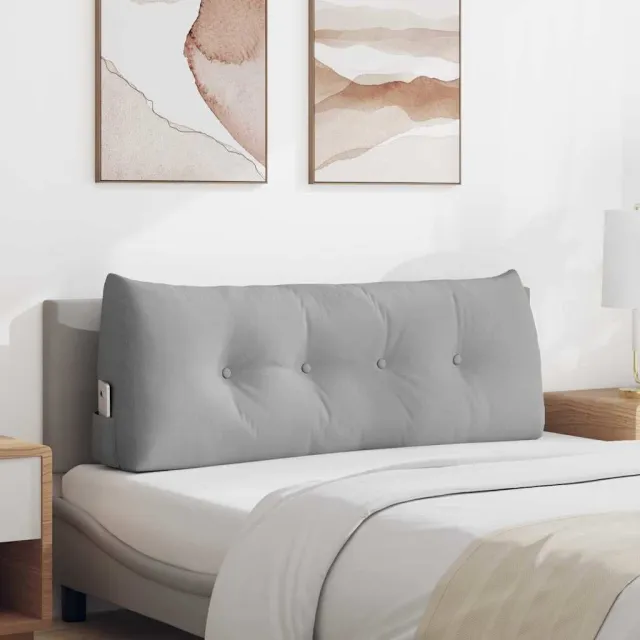 vidaXL Rugkussen Wolkengrijs 120 x 50 x 24 cm Stof