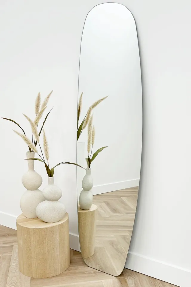 Nordic Style® Organische spiegel 170x50cm - Frameloos - Scandinavische Spiegels - Overig - Zonder lijst - Randloos - Frameloos - Pas spiegel - Staande spiegel - Kleedkamer spiegel - Pas Naturel
