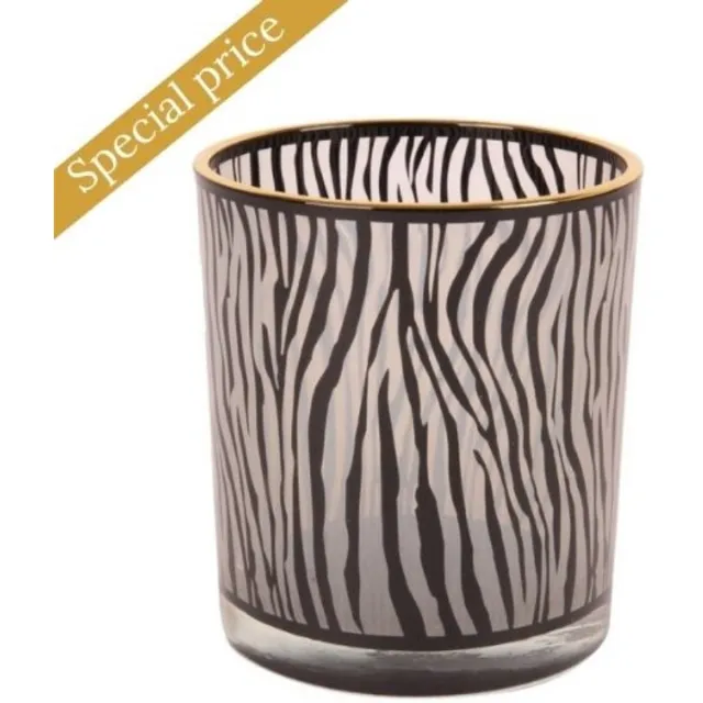 Baroque Waxinelichtjeshouder - Theelichthouder glas 10 cm - 10x9x9 - Glass White/cream