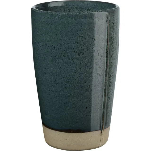 ASA Selection Verana vaas, tafelvaas, decoratieve vaas, bloemenvaas, steengoed, Matcha Latte, H 18 cm, 70002323 groen
