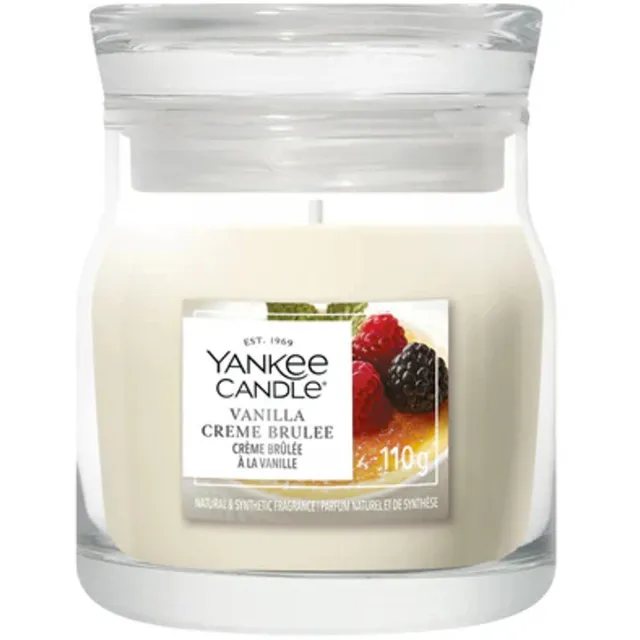 Yankee Candle Vanilla Crème Brûlée Small Jar Geurkaars - tot 30 branduren Creme