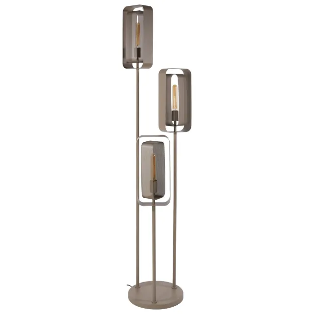 Nest of Nora Vloerlamp Tayla - 3-lichts getrapte vloerlamp - Mesh metaal - Beige