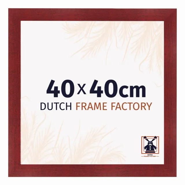 Dutch Frame Factory Fotolijst 40x40 cm - MDF - Wijnrood Geveegd - Praag