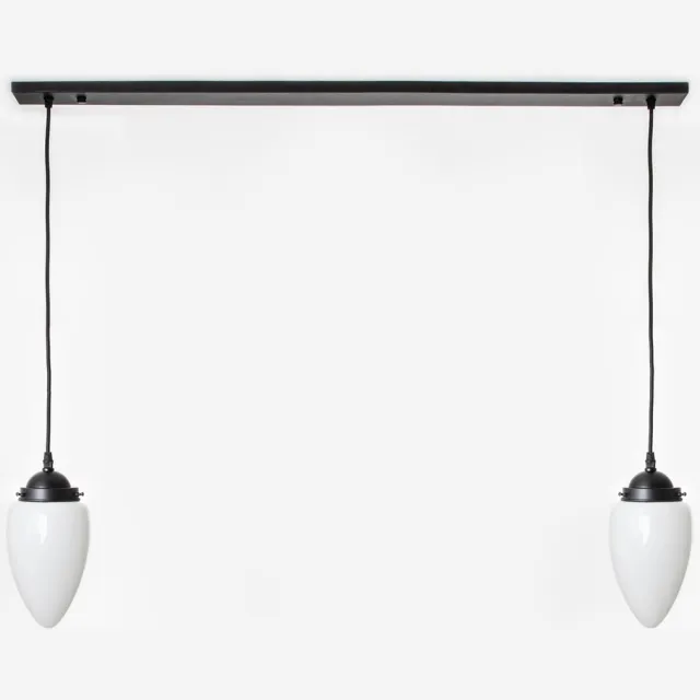 Coloured by Art 2 x Menhir Small lampen aan plafondbalk Moonlight - Art Deco Trade Wit