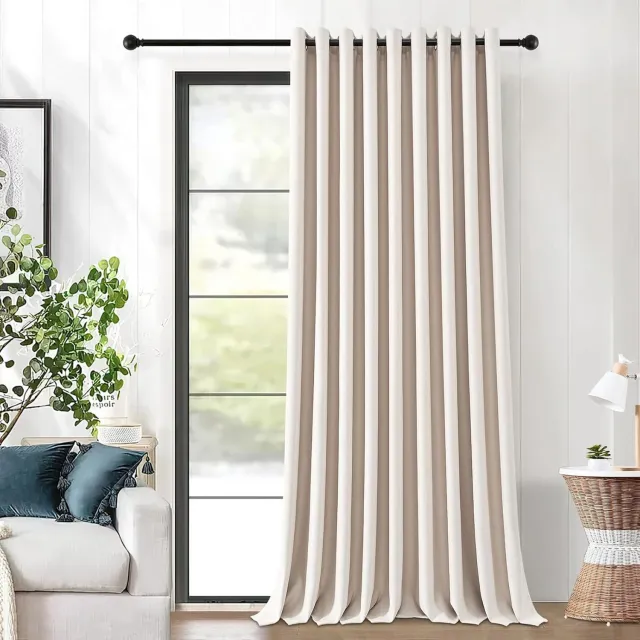 Famanu Verdunkelgordijn - houdt warmte binnen en kou buiten - lichtundoorlatend met ringen - beige 1 stuk rood