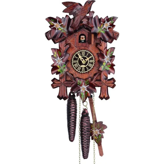 Trenkle 1100_ed - gebeeldhouwde koekoeksklok - 1-daags ketting uurwerk - Kuckuck Classic bruin