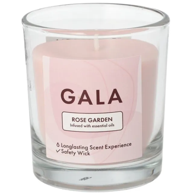 Gala geurkaars Cotton Dreams, paraffine met palmolie, diameter 70 mm, frisse geur roze