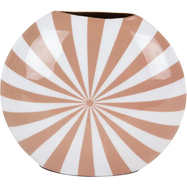 Present Time Vaas Candy Swirl - Bruin - 22x5x19cm - Modern