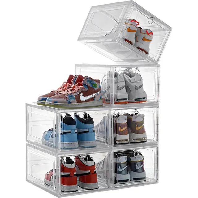 Vleugel Sneakerbox - Schoenen doos - Schoenen opbergen - Schoenen opbergbox - Magneetjes - Transparante box - Display doos voor sneakers - 1 stuk