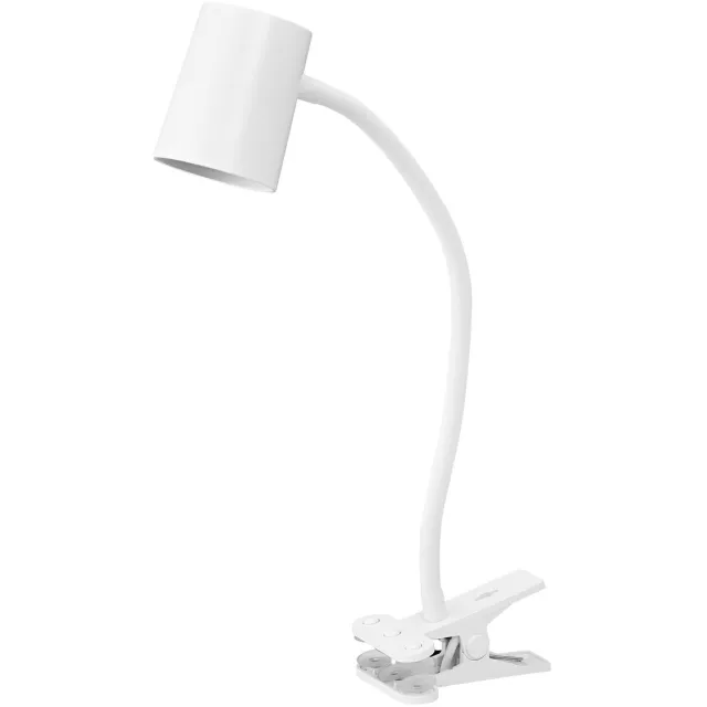 Osram Office Line klemlamp met flexibele arm en GU10-fitting in wit, gemaakt van kunststof, IP20-bescherming, voor thuiskantoor en andere binnentoepassingen
