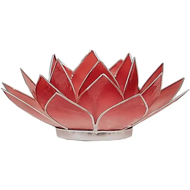 Phoenix Import Mani Bhadra Lotus sfeerlicht roze/rood zilverrand (1 stuks)