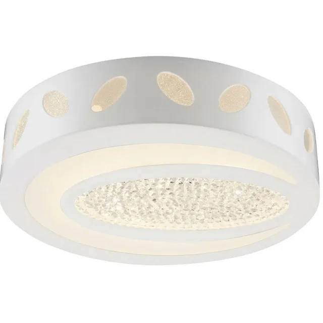 Globo Plafondlamp kristal LED plafondlamp woonkamerlamp wit slaapkamerlamp, 21W 1250lm 4000K, DxH 40x11 cm