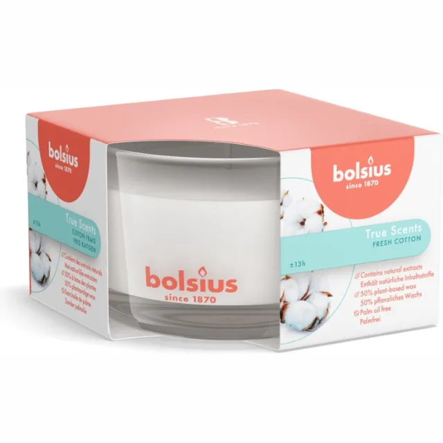 Bolsius Geurglas 50/80 Fresh Cotton onbekend