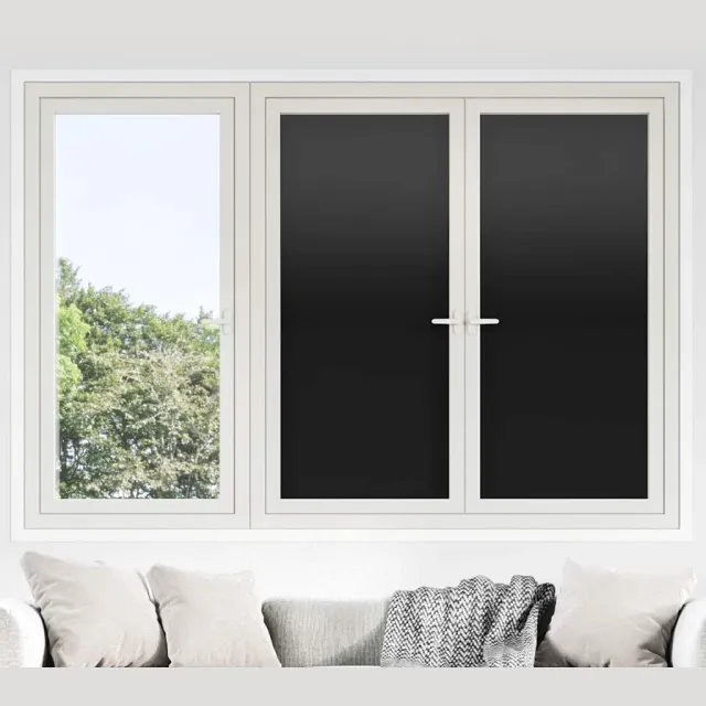 vidaXL Statisch raamfolie 45 x 500 cm PVC Zwart