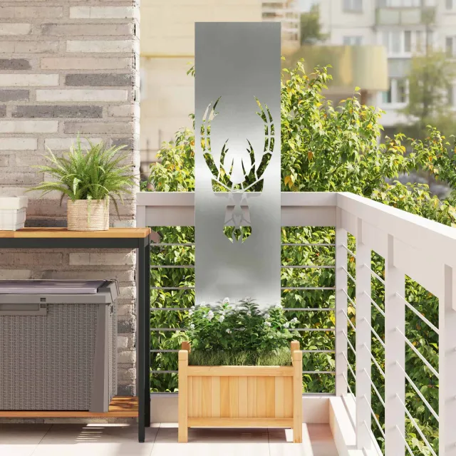 vidaXL Tuin Privacy Screen Zilver 32 x 140 cm Gegalvaniseerd staal