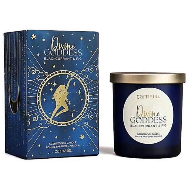 Phoenix Import Mani Bhadra Carnatia Starry Spell sojakaars glas Divine Goddess – Ø8 cm x 9 cm zwart