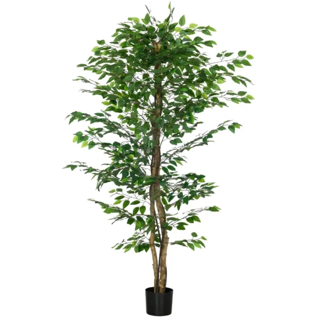 ZYLARO Kunstficus - Realistisch - Onderhoudsarm - Inclusief pot - 180 cm hoog - Groen