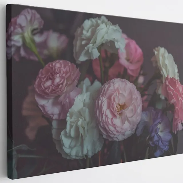 Saammp Canvas Schilderij - boeket - Abstract - 120x80 - Foto op canvas - Wanddecoratie - Muurdecoratie Woonkamer - Slaapkamer decoratie - Canvas Print Multicolor