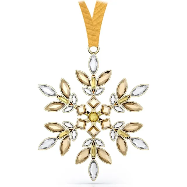 Swarovski Kerstster beeldje Geel Gema 5691043 | kerstornament, Swarovski kristal sierlijk decoratie in geel, kerststijl