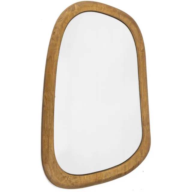 homebound by ky Spiegel hout organisch | 47,5x52cm | spiegel met houten frame in organische vorm Naturel