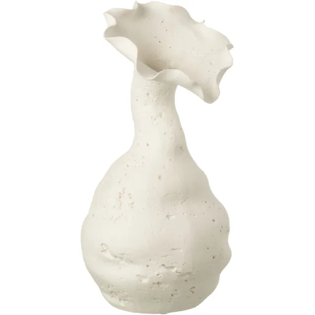 J-Line vaas Helix keramiek - wit - large