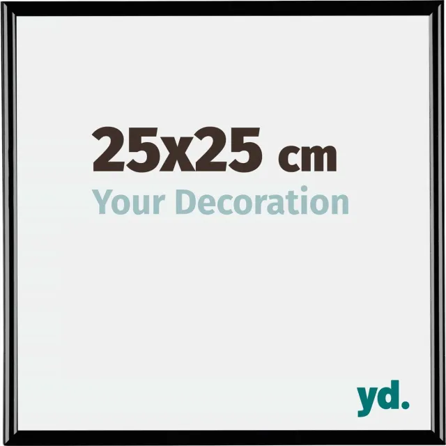 yd. Your Decoration - Fotolijst 25x25 cm - Kunststof - Zwart Hoogglans - Bordeaux