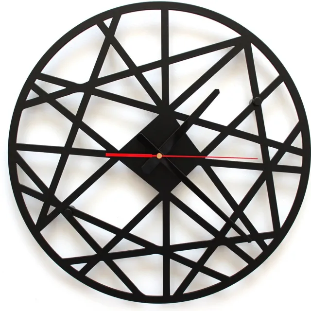 DECOlicious Decorizzly Pable Serie - Wandklok - Modern Geometrisch Ontwerp - Zwarte Wijzerplaat