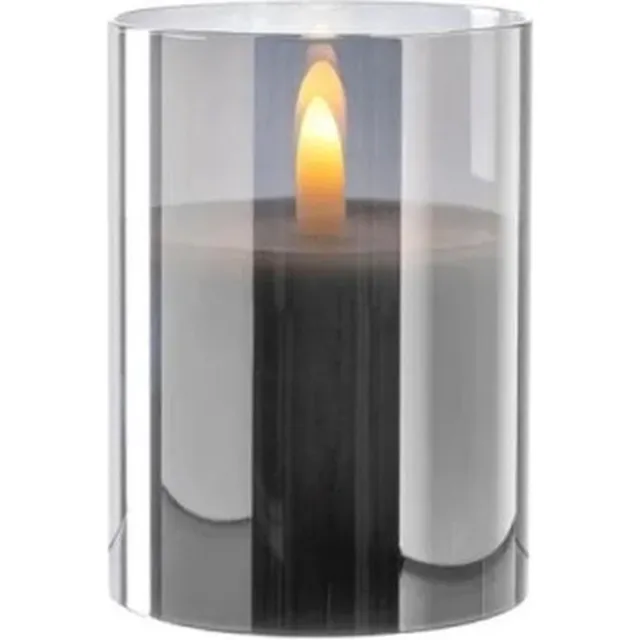 Leonardo Palazzo Kaars 10 x 8 cm met ledverlichting zilver