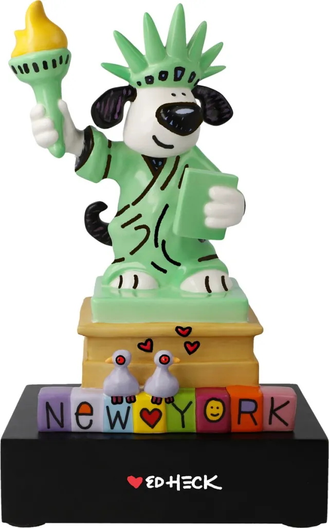 Goebel: Ed Heck Goebel - Ed Heck | Decoratief beeld Liberty Dog | Porselein - hond - 26cm Divers