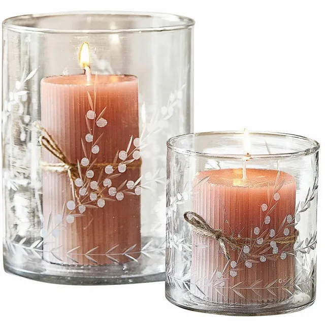 Loberon Windlicht set van 2 Temao helder