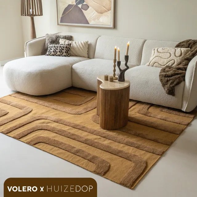 Studio Clarice Wollen vloerkleed - Judith Lines Bruin - 200x290cm